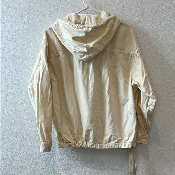 American Eagle Outfitters Cream Hooded Jacket - Picture 5 of 8